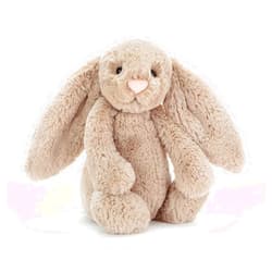 Jellycat Bashful Beige Bunny Stuffed Animal, Medium 12 inches - Rabbit and Bunny Plush Toy - Classic Children's Gift