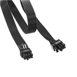 Thsion PCIe Cable for Corsair, 25 Inch Male to Male 8 Pin to 6+2 Pin GPU Power Cable for Thermaltake, ARESGAME Modular Power Supply (Black)