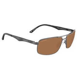 Serengeti - Melbourne Sunglasses, Shiny Gunmetal, Driver Gradient Lenses, Rectangle Men and Women Sunglasses