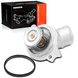 A-Premium Engine Coolant Thermostat Housing Assembly with O-ring Compatible with Mercedes-Benz C240, C280, C320, C43 AMG, E320, E430, E500, G500, SL500, SLK320, CL500, CLK320 & Chrysler Crossfire