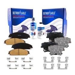 Detroit Axle - Brake Pads for Chrysler 300 Dodge Challenger Charger, Front and Rear Ceramic Brake Pads Replacement