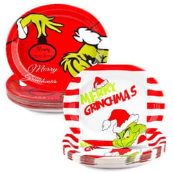 Nuolifee 50Pcs Christmas Oval Paper Plates -10