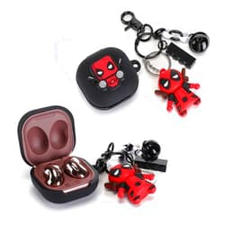 BGAANM (1 Pack) BGAANM Cute Silicone Earbuds Case Protective Cover with Doll Keychain Designed for Samsung Galaxy Buds2 Pro (2022) /Galaxy Buds 2 (2021) /Galaxy Buds Pro (2021) /Galaxy Buds Live (2020)