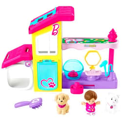 Fisher-Price Little People Barbie Toddler Toy Play and Care Pet Spa Playset with Music & Sounds for Pretend Play Kids Ages 18+ Months