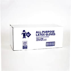 The Safety Zone R-GRFY-LG-PR Reusable Latex Gloves (12 Bagged Pairs of Gloves), Yellow, Large