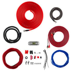 DS18 AK4 Complete 4 Gauge CCA Amplifier Installation Wiring Kit - Ampkit Helps Make Connections, Brings Power to Your Radio, Subwoofers, Speakers with Super Flex Wire - 1200W for 1 Amplifier