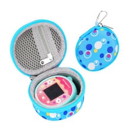Risou Portable Case Compatible with Tamagotchi Pix/Tamagotchi Original/Tamagotchi On Virtual Pet Electronic Game Virtual Pet.-Blue