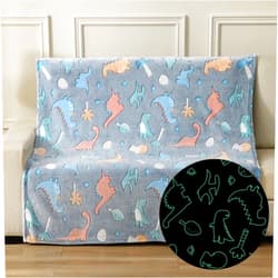 DaysU Glow in The Dark Blanket, Luminous Kids Throw Blanket for Couch Sofa Toddler Bed, Birthday Present for Boys Girls, Micro Flannel Warm Soft Plush Blanket, 50