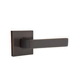 EMTEK Concealed Fastener Square Rosette Passage Set with Matching Finish Dumont Lever - Choice of 7 Finishes - C5110DTUS10B - Oil Rubbed Bronze (US10B)