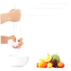Sliverdew 3 Pcs Nut Milk Bag Nylon Cheese Cloths Bag Food Strainer Reusable Fine Mesh Cheese Cloth Cold Brew Coffee Filter for Straining Juice Tofu Greek Yogurt Tea, 2 Sizes