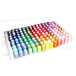 Threadart 160 X-Large Spool Polyester Embroidery Machine Thread Set | 1000M Cones 40wt Includes Black & White | For Brother Babylock Janome Singer Husqvarna Bernina Machines | 160 Beautiful Colors