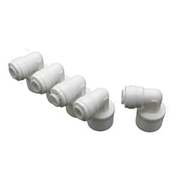 JIUWU L-Type Elbow Male Thread 1/2-Inch-1/4-Inch Water Filter Quick Connect Fitting for RO Valve Filter Pack of 5