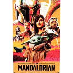 Trends International Star Wars: The Mandalorian-Group Collage Wall Poster, 22.375 in x 34 in, Unframed Version