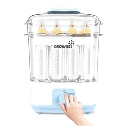 GROWNSY Bottle Sterilizer and Dryer, Electric Steam Baby Bottle Sterilizer, Bottle Sanitizer for Baby Bottles & Pacifiers, Breast Pump Parts.Blue