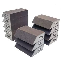 SACKORANGE 12 Pack Single Sanding Sponge Set - 80/100/120/180/220/320 Grit Sanding Blocks Assortment, Washable and Reusable