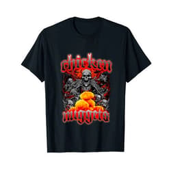 Chicken Nugget Death Metal Chicken Nuggets Heavy Metal World Tour Hardcore Music T-Shirt