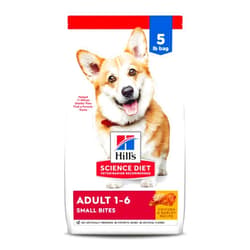Hill's Science Diet Adult 1-6, Adult 1-6 Premium Nutrition, Small Kibble, Dry Dog Food, Chicken & Barley, 5 lb Bag