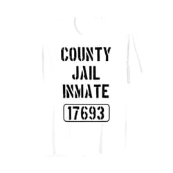 Prison Costume Tshirt Designs 001 Prisoner Costume Tshirt | County Jail Inmate Funny Tee T-Shirt