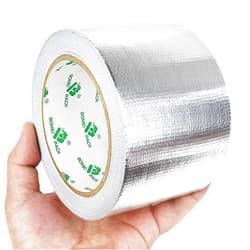 BOMEI PACK Adhesive Aluminum Foil Heat Shield Tape Barrier 3in x 66ft, Fiberglass Thermal Insulation Reflective Material High Temp Protection