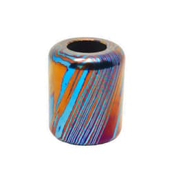 CoBtee Titanium Blue Cylinder Shape Lanyard Beads Charms Pendant Paracord Cord zipper puller Mens Gift DIY EDC Accessories