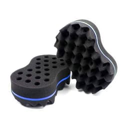 Qiekenao Hair Sponge Brush, Hair Sponge Brush Foam Black Hairdresser Sponge for Boys and Girls