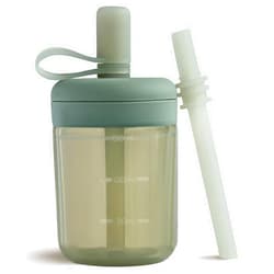 Moonkie Baby Straw cup | Silicone Toddler Sippy Cup Training Cup with Straw Lid | BPA-Free Drop-Proof Baby Cup | Baby Led Weaning | 6 Months+, 5 oz, 1pack