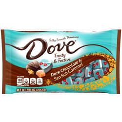 DOVE PROMISES Dark Chocolate Sea Salt Caramel Holiday Candies, 7.94oz Bag