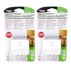 Westek White 200 watts Rocker Dimmer 2 pack
