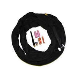 WeldingCity 200-amp WP-26FV (Flexible Head w/Gas Valve) Air-cooled TIG Welding Torch Complete Package with 25-ft Power Cable Hose and Dinse 35-50 (1/2