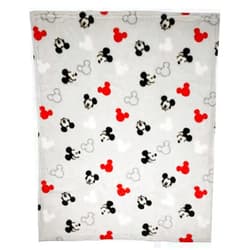 Disney Cudlie Baby Boy Mickey Mouse 1-Ply Flannel Fleece with Tossed Face Print