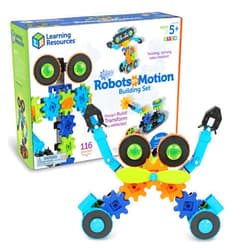 Learning Resources Gears Gears Gears Robots In Motion - Building Toys, STEM Activities, Fine Motor Skills, Toddler Construction Explorer Kit, Kindergarten Science, Boys and Girls Gifts
