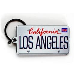 Souvenir Destiny Los Angeles California License Plate Acrylic Keychain 2.5