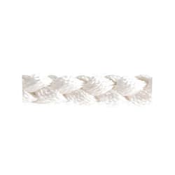 Classic Equine Flat Braid Halter and Leadrope, White