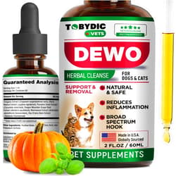 TOBYDIC Cats & Dogs Natural Broad Spectrum Intestinal Defense Treatment & Digestive Liquid Herbal Medicine - Medication Helps Remove Toxins & Parasites - Supplement Drops Made in USA