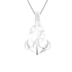 LGSY Anchor Cage Pendants for Pearl Jewelry Making Sterling Silver, Design Pearl Cage Pendants for Women