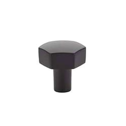 Emtek 86457US19 1.125 in Mod Hex Cab Knob, Flat Black