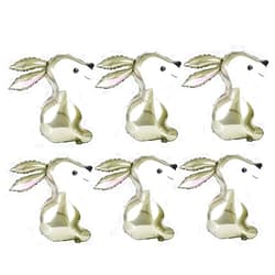Hokilands 32'' Giant Floating Woodland Bunny Balloons Easter Rabbit Foil Helium Mylar Balloons for Baby Shower Kids' Boys Girls Birthday Party Supplies，6 Pack Animal Farm Themed Party Home Festival Decorations