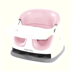 Ingenuity Baby Base 2-in-1 Booster Feeding and Floor Seat with Self-Storing Tray - Peony