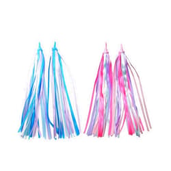 Setaria Viridis 2 Pack Kid Bicycle Scooter Front Handlebar Tassel Ribbon Scooter Bike Handlebar Streamer Bicycle Grips Tassel Decoration for Boys and Girls Children's Bike Accessories