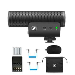 Sennheiser MKE 400 Camera-Mount Shotgun Microphone | 2nd Generation Bundled with 4 x AAA Rechargeable Batteries & Rapid Charger (2 Items)