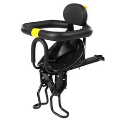 LIXADA Bike Baby Seat Kids Child Safety Carrier Front Seat Saddle Cushion with Back Rest Foot Pedals