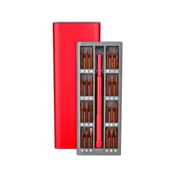 LiMePng Precision Screwdriver Set, Magnetic Driver Kit, 25 in 1 S2 Steel Screwdriver Kit with 24 High-Precis LiMePng (Color : Red)