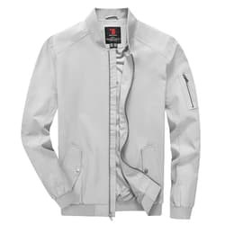 YSENTO® Men's Light Jackets Lightweight Bomber Jackets Collared Work Golf Windbreakers with Zip Pockets
