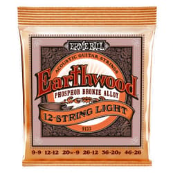 Ernie Ball Earthwood 12-String Light Phosphor Bronze Acoustic Guitar Strings, 9-46 Gauge (P02153)