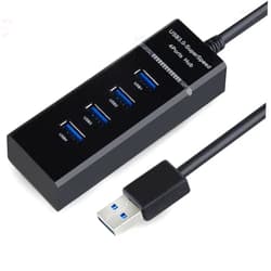 SGElectronix 4-Port USB Hub 3.0 for Laptop USB 3.0 Hub 5Gbps Multiport Adapter Portable Travel, USB Hub for MacBook Air Por Windows/Mac OS, Linux Flash Drive, Mobile HDD