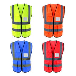 Tydon Guardian Mseh Reflective Safety Vest for Women Men (4 pieces color) High Visibility Security with Pockets Zipper Front Meets ANSI/ISEA Standards