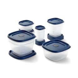 Rubbermaid Easy Find Lids® Food Storage Containers with Vented Lids, 26 Piece Set, Blue