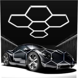 Dimgogo Hexagon LED Garage Light: 25 Pack 26400LM 6500K Super Bright Ceiling Shop Lights for Garage Warehouse Basement Gym Car Detailing Shop Wash Room