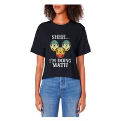 Weightlifter Gifts - Math Lover - DressedForDuty Shhh I'm Doing Math - Funny Weight Lifting Workout Training Women's Crop Top