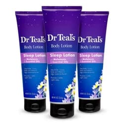 Dr Teal's Body Lotion, Sleep Lotion with Melatonin & Essential Oils, 8 fl oz (Pack of 3)